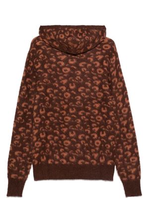 Brown alpaca wool blend hoodie SALVATORE SANTORO | ALPA47314BROWN